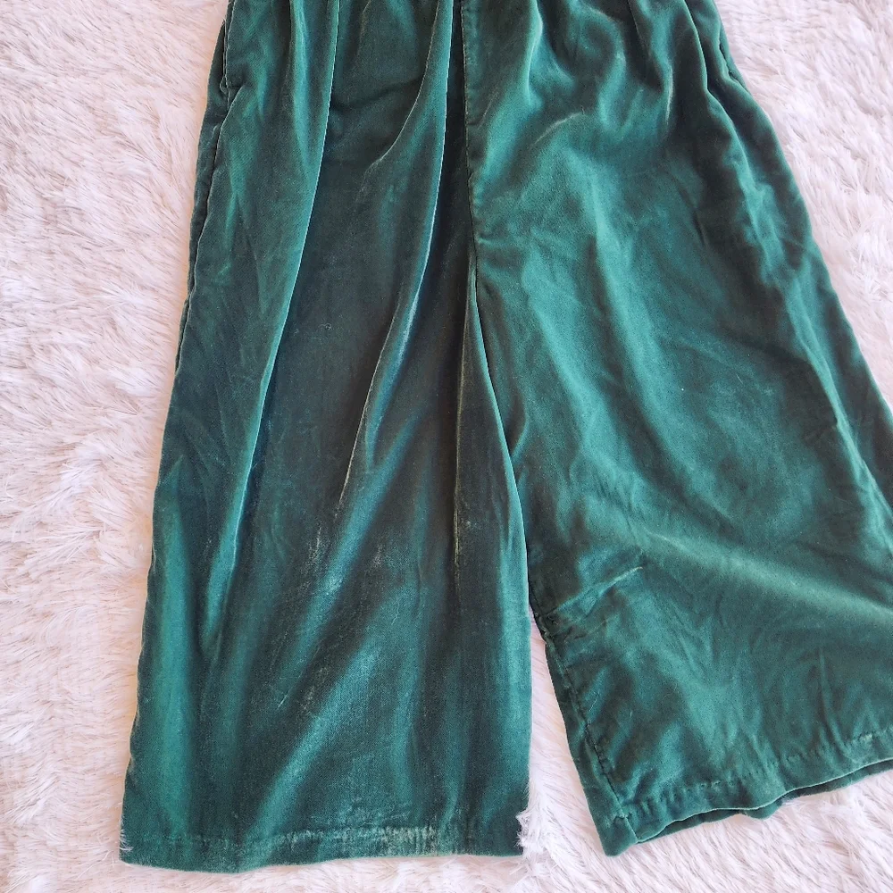 Janie and Jack Enchanted Forest Velvet Gold Trim Holiday‎ Jumpsuit